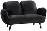 Atlantic Home Collection Ben, canapé 2 Places, Velours, Noir