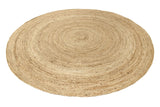 HAMID - Tapis Jute Naturel, Jute Alhambra Rond, Tressé à la Main, Tapis 100% Fibre de Jute pour Salon, Chambre, Décoration, (200x200cm)