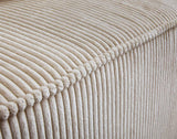 Lisa Design - Canapé Modulable d'angle Droit - Colombine en Velours Côtelé - Sofa Beige 5 Places - Salon
