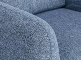 Vente-unique - Fauteuil en Tissu MAGELAN - Bleu Clair