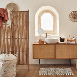 Box and Beyond - Paravent d’intérieur - 160 x 139 cm - Séparateur de pièce en Bambou Naturel - Paravent 3 Panneaux - Paravent Chambre, Salon - cloison Amovible