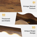 Tribesigns Table console de ferme de 160 cm avec rangement, table de canapé derrière le canapé, longue table d'entrée, table console étroite, table de couloir pour entrée, salon, marron
