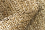 HAMID - Tapis Jute Naturel, Jute Alhambra Rond, Tressé à la Main, Tapis 100% Fibre de Jute pour Salon, Chambre, Décoration, (100x100cm)