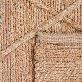 Paco Home Tapis De Salon Jute Fibres Naturelles Artisanal Motif 3D Scandinave Moderne, Dimension:160x230 cm, Couleur:Naturelle