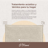 DHOME Tête de lit tapissée en lin naturel uni avec passepoil 160 x 105 cm avec pieds pour lits de 150/160 cm