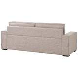 Beliani Canapé-Lit Convertible avec Matelas 3 Places Marron Clair Vuokatti