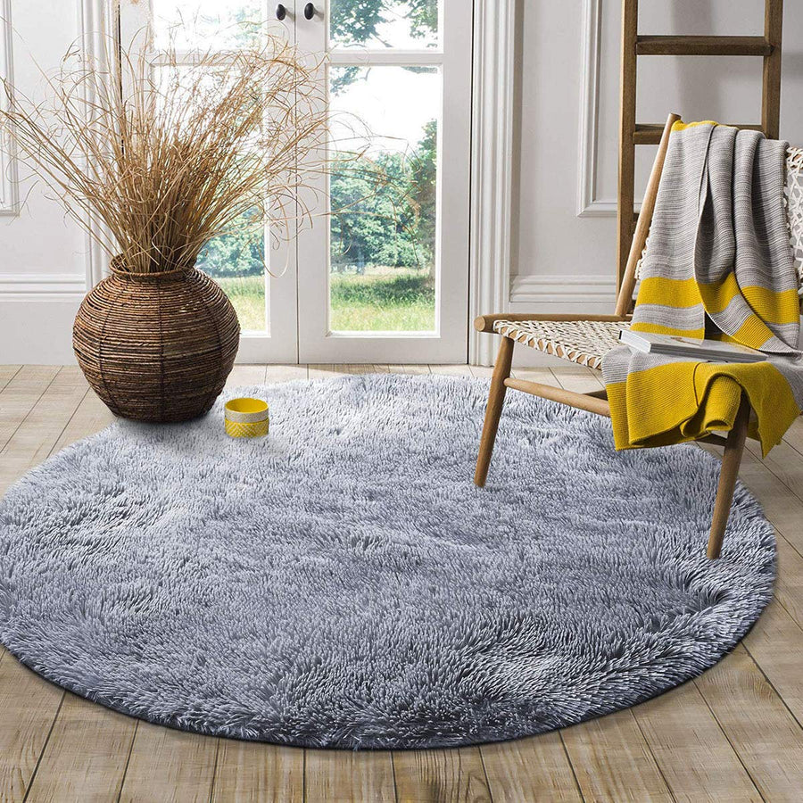 Tapis Chambre Rond Moderne Design Tapis Salon Shaggy Poils Longs Ronde Interieur Anti Slip Décor Moderne Ultra Doux De Peluche De Pièce De Maison De Pépinière De Carpettes(Gris, Diamètre 140cm) Tapis Chambre Rond Moderne Design Tapis Salon Shaggy Poils Longs Ronde Interieur Anti Slip Décor Moderne Ultra Doux De Peluche De Pièce De Maison De Pépinière De Carpettes(Gris, Diamètre 140cm)