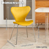 U2PICK Chaises de Salle à Manger en Velours rembourré avec Pieds chromés, empilables, légères et sans accoudoirs pour Cuisine, Bureau, vestiaire, Salon (Jaune, 2 pièces)