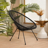 Albatros Acapulco Lot de 2 chaises noires - Chaise de jardin ou de balcon au design emblématique - Ergonomique et charge jusqu'à 120 kg - Fauteuil de salon d'extérieur ou intérieur - Fauteuil de