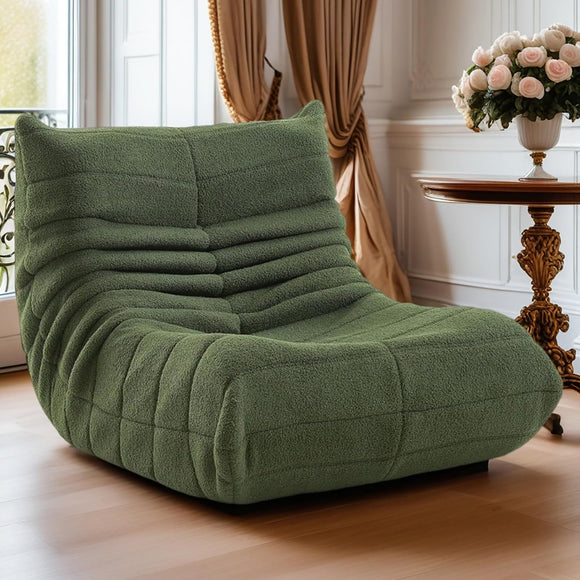 Togo Fauteuil de cheminée, fauteuil de sol avec dossier, canapé d'angle en mousse à mémoire de forme haute densité, confortable, fauteuil de lecture d'intérieur, pour salon, chambre à coucher, jeux et