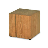 MS FACTORY Bloc de Chêne Massif - Cube en Bois - Rondin de Bois - Bout de Canapé, Colonne de Decoration, Support en Bois, Table Basse Bois, Piédestal pour Fleurs, Table de Chevet - 35 x 35 x 45 cm