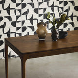 sweeek - Table à Manger rectangulaire Noyer Bois d'hévéa et placage frêne 8 Places Elena