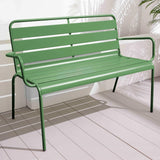 Oviala Banc de Jardin en métal Vert Cactus - Palavas