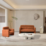 MEXUS Chaise de Loisirs, siège de canapé, Fauteuil de Loisirs, Petit canapé Simple, adapté à la Chambre à Coucher/Home cinéma/Salon (Orange)