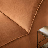 Loberon McLean Canapé au design élégant et intemporel - Rembourrage confortable - Éléments réglables individuellement - Assise - Bois de pin - Bois de bouleau - Polyester - Orange