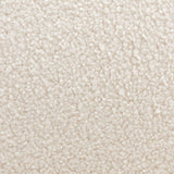 sweeek - Fauteuil scandinave Bois d'hévéa Finition Noyer Clair et Dossier Arrondi en Bouclette Blanche - Amelie