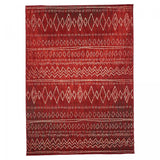 1A2T - Tapis Berbere - Grand Tapis Salon et Salle à Manger 270x370 cm Rouge - Tapis Design Scandinave Moderne Tapis Jute Geometrique Idéal pour la Salle à Manger, 3108