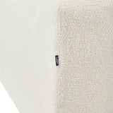 Beliani Fauteuil Moderne en Bouclé Tapissé Dossier Rembourré Épais Blanc Cassé Agerup