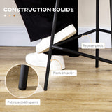 HOMCOM Lot de 2 tabourets de Bar Chaise de Bar Design bohème Hauteur 66 cm avec Repose-Pieds métal et Dossier cannage - Naturel
