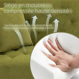 YESGIGA Canapé design 3 places en velours doux, canapé-lit convertible, canapé-lit convertible, support de jambe en métal robuste, adapté à plusieurs scénarios salon, chambre à coucher (vert olive)