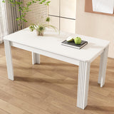 Merax Table à Manger en Bois, Table de Salle à Manger rectangulaire, Table de Cuisine Moderne pour Salon et Salle à Manger, 117 x 68 x 75 cm (L x l x H) - Blanc