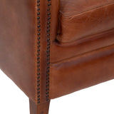 Atmosphera - Fauteuil Valam - Cuir - Marron