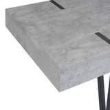 Beliani Table Basse Rectangulaire avec Plateau Effet Béton et Pieds Noirs pour Salon au Style Moderne et Industriel
