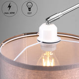 Monzana Lampe à arc Lin socle en marbre abat-jour réglable 150-175 cm interrupteur pied E27 salon lampe à arc lampe sur pied