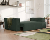 GREKPOL Sofa 240x105 cm - Canapé 3 Places Velours Côtelé - Vert Canapé Convertible 3 Places avec Dossier rembourré