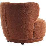 HOMIFAB Fauteuil en Tissu Bouclette Rouille - Ester