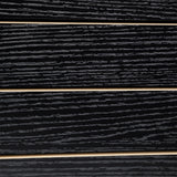 IDIMEX Table de Chevet ARUMA H 51 cm avec 1 tiroir, Plateau en Verre au Style Moderne et Industriel Coloris Noir, pour Chambre avec Rangement Niche Ouverte