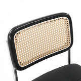 Generisch FRH0033-34 Lot de 2 chaises de salle à manger cantilever Charge maximale 130 kg (Noir)