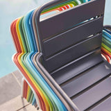 Oviala Fauteuil de Jardin en métal Blanc - Palavas