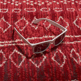 1A2T - Tapis Berbere Salon 140x200 cm Rouge - Tapis Design Scandinave Moderne Tapis Jute Geometrique - Tapis Berbére à Poils Ras Idéal pour Le Salon, 3108
