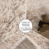 Paco Home Tapis Poils Hauts Moelleux Moderne Shaggy Style Flokati Confortable Uni Beige, Dimension:160x230 cm