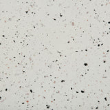 Beliani Table d'Appoint Effet Terrazzo Forme Contournée Ronde 52 cm Résistant Blanc Cassé Caffi