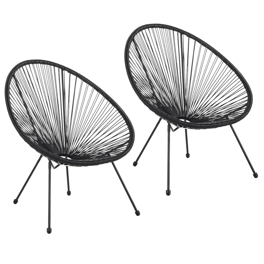 Albatros Acapulco Lot de 2 chaises noires - Chaise de jardin ou de balcon au design emblématique - Ergonomique et charge jusqu Albatros Acapulco Lot de 2 chaises noires - Chaise de jardin ou de balcon au design emblématique - Ergonomique et charge jusqu'à 120 kg - Fauteuil de salon d'extérieur ou intérieur - Fauteuil de