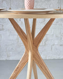 Ragaba Jubi Table à Manger Ronde diamètre 80cm Frêne