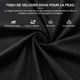 Ckaff Banc Bout de Lit Banquette, Banc d' Entrée Capitonnée Assise Rembourré en Velours 113.5x36.5x43cm avec Pieds en Métal pour Entrée Salon Chambre à Coucher, Noir