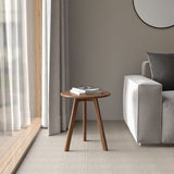 Table d'appoint Ronde en Bois de Noyer Massif Design scandinave Minimal Bouts de canapé Round Side Table Walnut