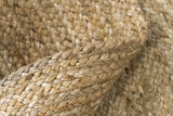 HAMID - Tapis Jute Naturel, Jute Alhambra Rond, Tressé à la Main, Tapis 100% Fibre de Jute pour Salon, Chambre, Décoration, (200x200cm)