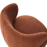 HOMIFAB Fauteuil en Tissu Bouclette Rouille - Ester