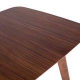 Table à Manger Extensible 150/190 x 90 cm en MDF et Bois d'Hévéa Foncé pour 4 Madox