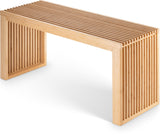 Banc en Bambou – Banc Entree & Banquette Bois Intérieur pour Salon, Chambre & Salle à Manger 90x33x43cm | Banquette en Bois, Assise d'entrée & Meuble de Lit | Capacité de Charge Jusqu'à 250 kg