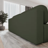 mb-moebel Canapé Confortable avec Fonction Sommeil, Revêtement Bouclé élégant, (LxHxP):210x88x104 cm - Fluffy en Bouclette (Vert foncé (Arena 12))