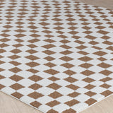 Livabliss Pula Tapis Géométrique Scandinave - Grand Tapis Salon, Salle à Manger, Chambre, Cuisine - Design Boheme Chic, Berbere Moderne, Poil Court 160x213 cm - Crème, Orange, Brun