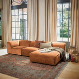 Loberon McLean Canapé au design élégant et intemporel - Rembourrage confortable - Éléments réglables individuellement - Assise - Bois de pin - Bois de bouleau - Polyester - Orange