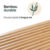Banc en Bambou – Meuble d'entrée ou Salle de Bain 90x33x43 cm, supporte Jusqu’à 250 kg – Banc Pratique et Décoratif pour Rangement, Meuble Salon ou Salle de Bain
