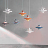 UIOPPOI Lampe Suspendue PH5 avec Douille Compatible E27 pour éclairage Moderne, Lustre en Aluminium de Style Nordique pour décoration de Maison et de Restaurant, 40 cm, Bleu