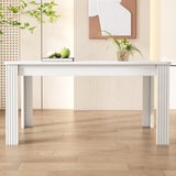 Merax Table à Manger en Bois, Table de Salle à Manger rectangulaire, Table de Cuisine Moderne pour Salon et Salle à Manger, 117 x 68 x 75 cm (L x l x H) - Blanc